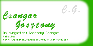 csongor gosztony business card